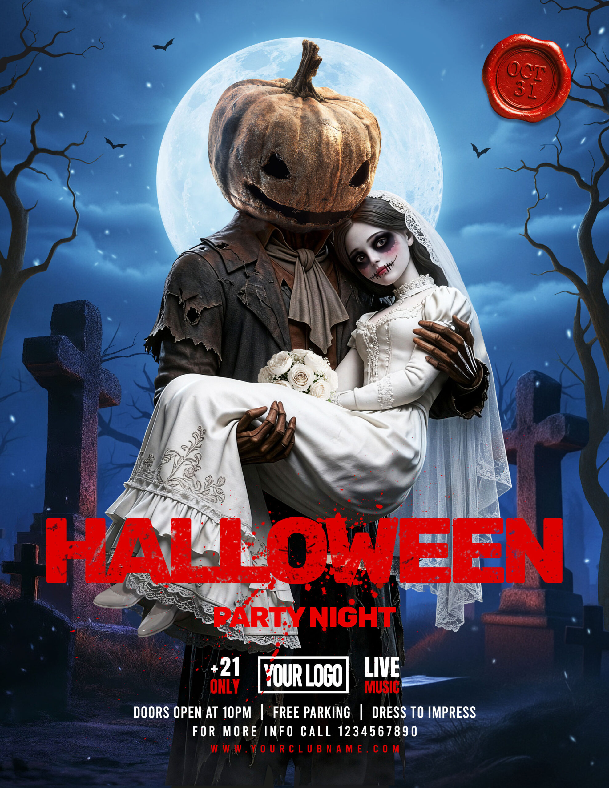 Free Halloween Flyer By Orange Graphics
